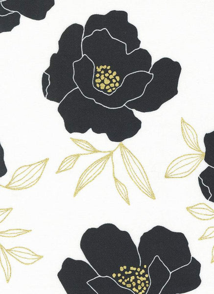 Gilded Bold Blossoms By Alli K Design For Moda Paper / Metallic Gold