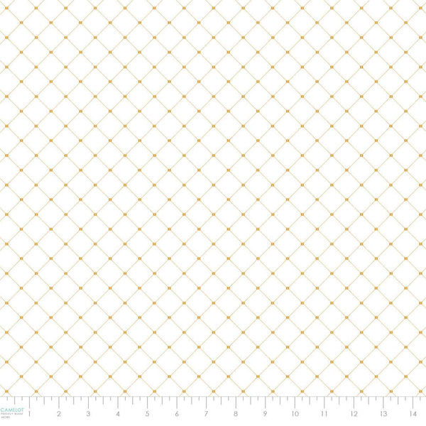 Gilded Diamonds White / Metallic Gold