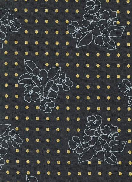 Gilded Flower Dot By Alli K Design For Moda Ink / Metallic Gold