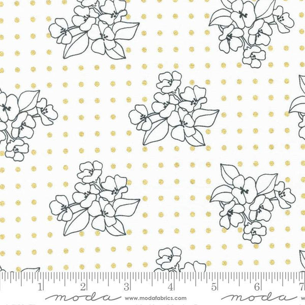 Gilded Flower Dot By Alli K Design For Moda Paper / Metallic Gold