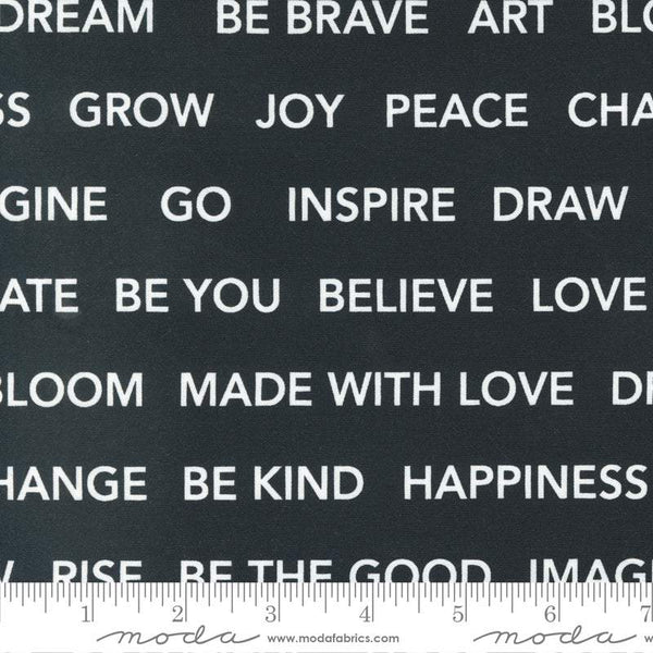 Gilded Kind Words By Alli K Design For Moda Ink / White