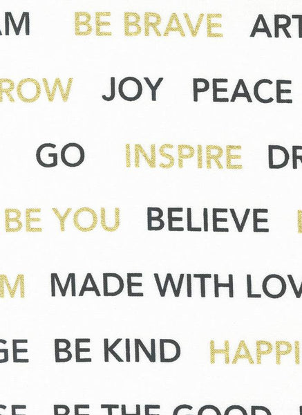 Gilded Kind Words By Alli K Design For Moda Paper / Metallic Gold