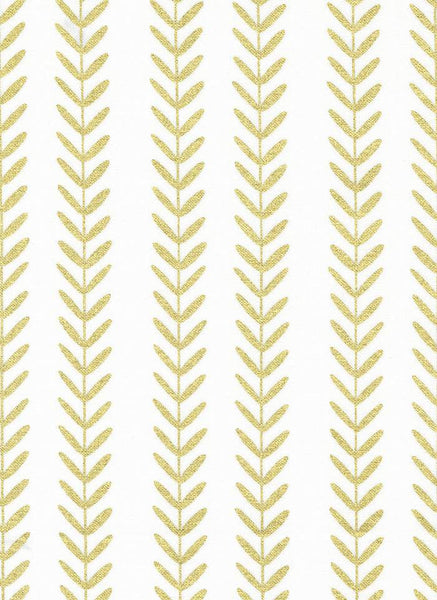Gilded Leaf Stripe By Alli K Design For Moda Paper / Metallic Gold