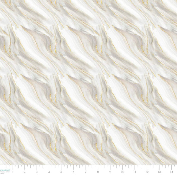 Gilded Waves White / Metallic Gold