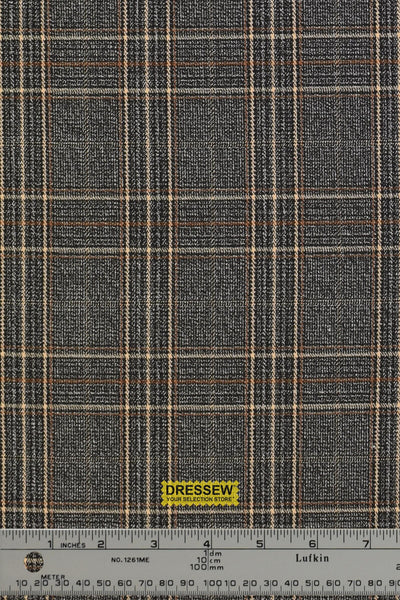 Gilmore Plaid Suiting Dark Grey / Sand