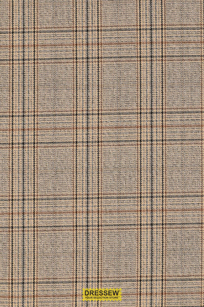Gilmore Plaid Suiting Sand / Black