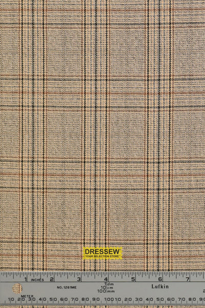 Gilmore Plaid Suiting Sand / Black