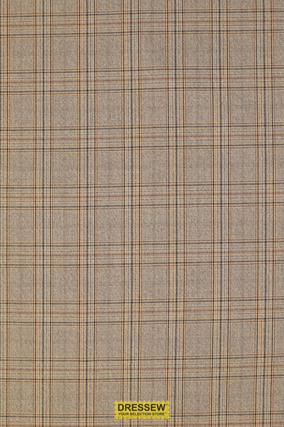 Gilmore Plaid Suiting Sand / Black