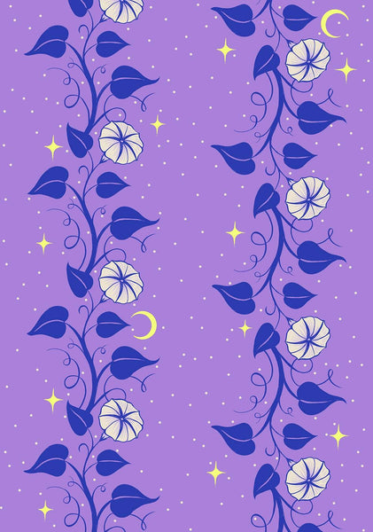Glow Garden Moon Vines By Sarah Watts Of Ruby Star Society For Moda Amethyst