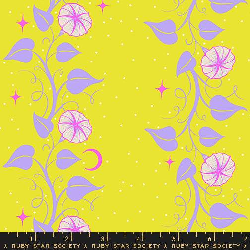 Glow Garden Moon Vines By Sarah Watts Of Ruby Star Society For Moda Citron