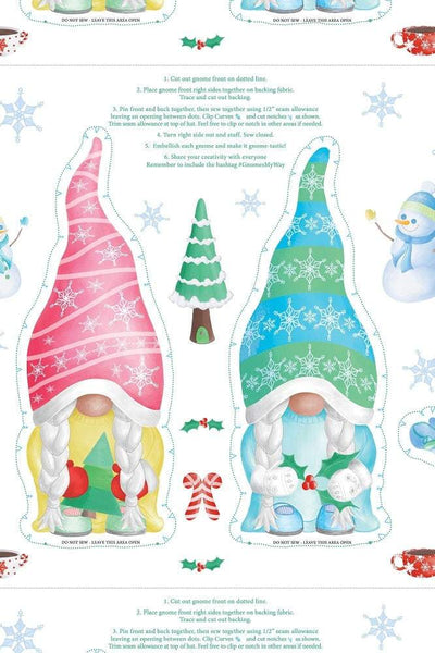 Gnome Wonderland Winter Gnome Doll Panel By Andi Metz For Benartex Multi