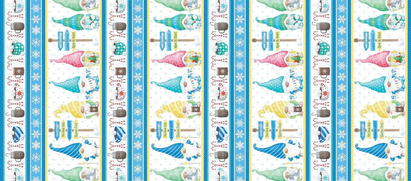 Gnome Wonderland Winter Gnome Stripe By Andi Metz For Benartex Multi