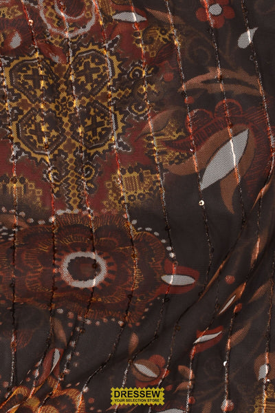 Gomez Sequin Mesh Browns