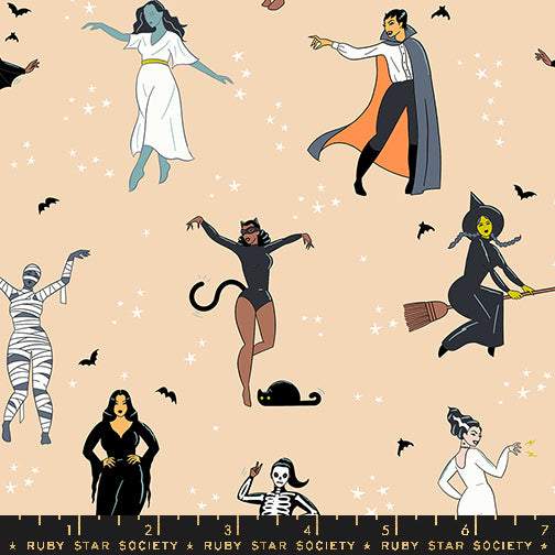 Good Spirits Hey Boo Glow-In-Dark By Ruby Star Society For Moda Creme Brulee