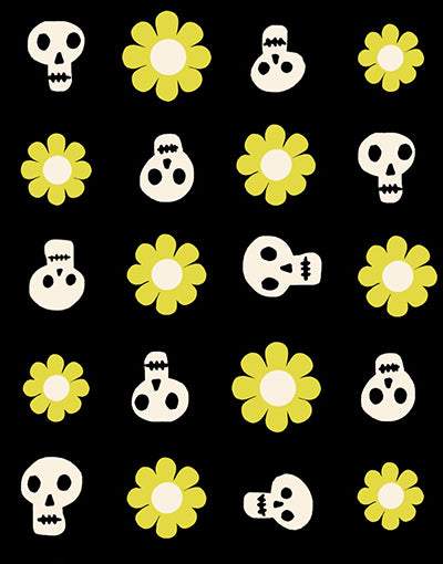 Good Spirits Loves Me Not Glow-In-Dark By Ruby Star Society For Moda Black