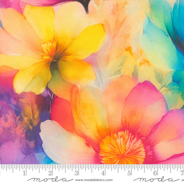 Gradients Gallery Wideback Sateen Luminescent Garden By Moda Rainbow