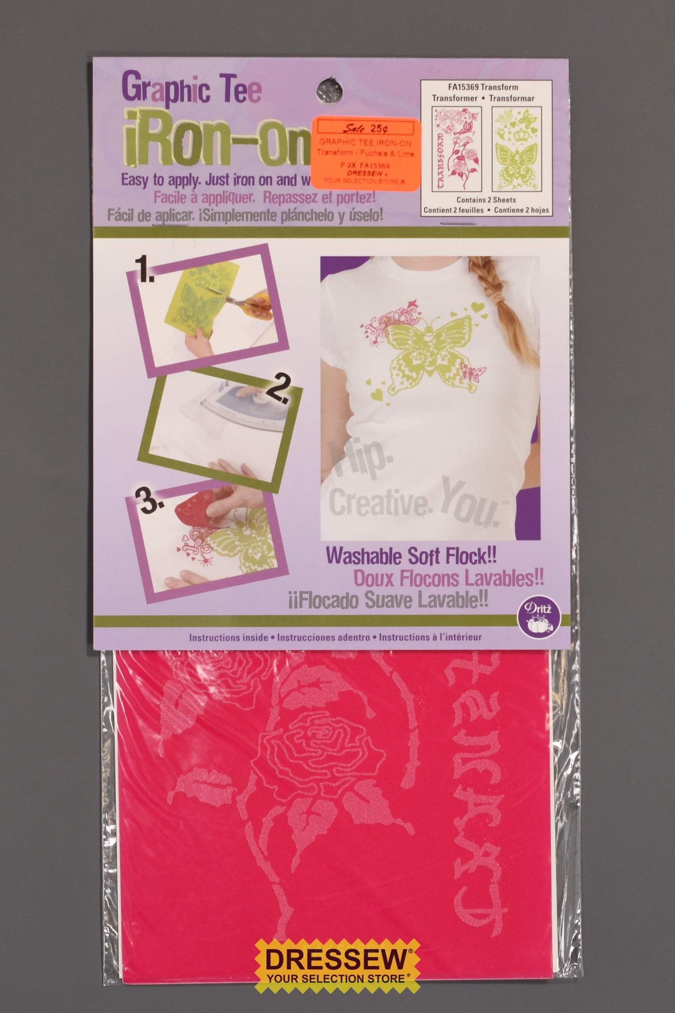 Graphic Tee Iron-On Transform Fuchsia & Lime