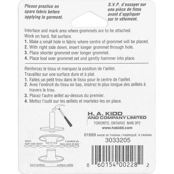 Grommets with Tool 8mm (5/16") Gold