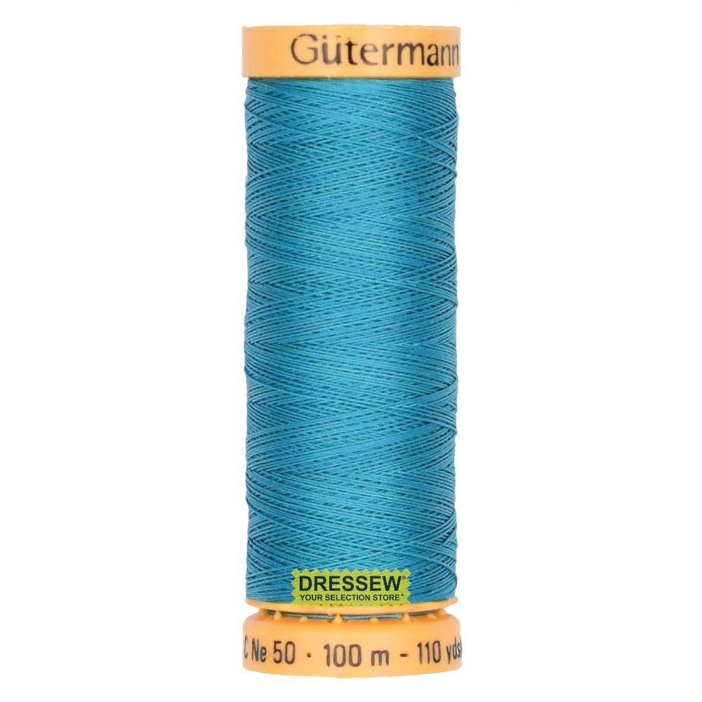 Gütermann Cotton Thread 100m #7540 Turquoise Blue