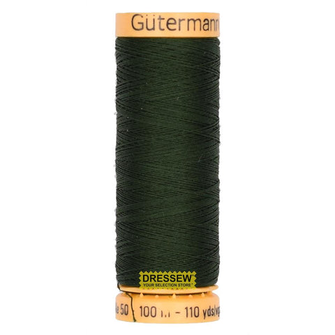 Gütermann Cotton Thread 100m #8640 Dark Green