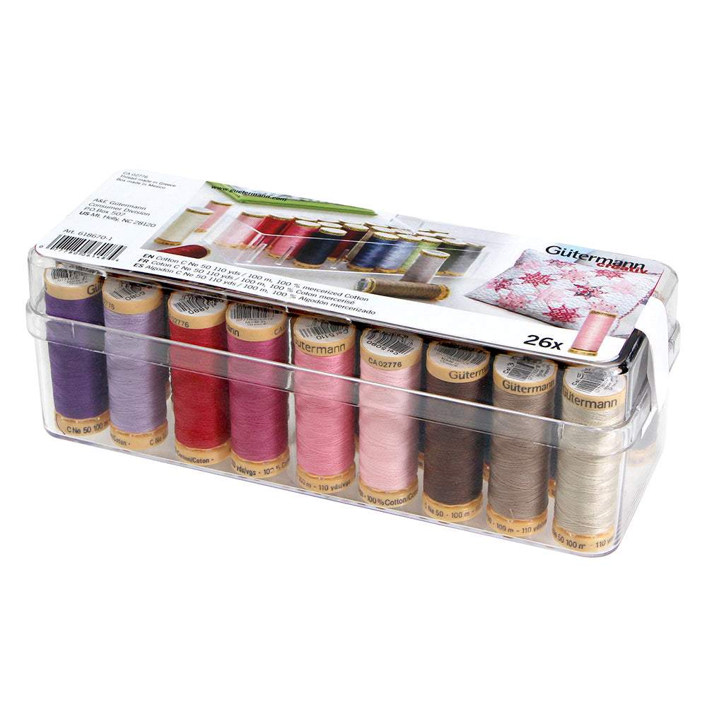 Gütermann Cotton Thread Box 100m 26 Colours