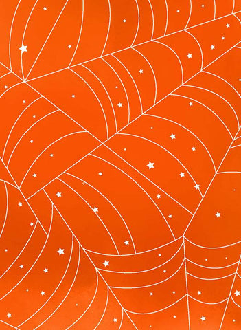 Halloween Spirit Digital In a Web By Kanvas Studio For Benartex Digital Glow Orange