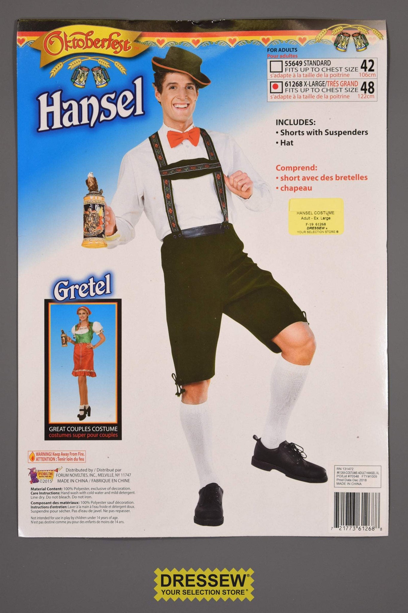 Hansel Costume Adult - Extra Large – Dressew Supply Ltd.