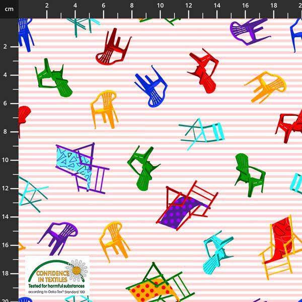 Happiest Little Camper Chairs by Stof Pink / Multi