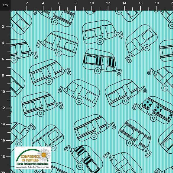 Happiest Little Camper Trailers by Stof Turquoise / Black