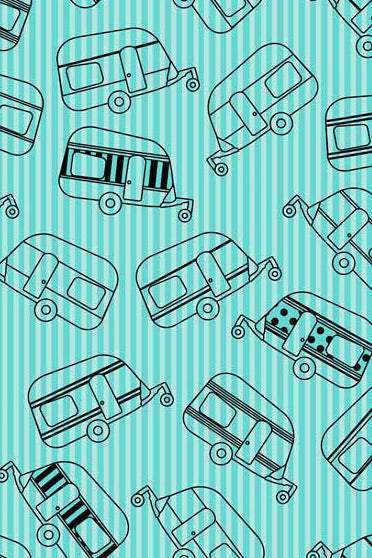 Happiest Little Camper Trailers by Stof Turquoise / Black