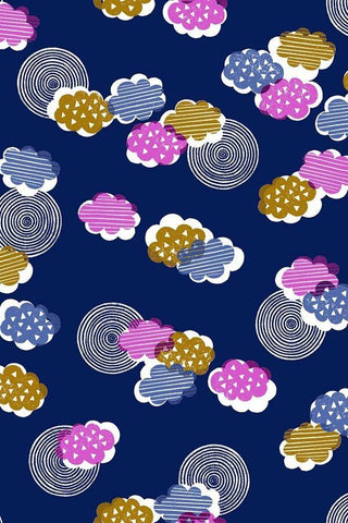 Happy Day Clouds By Talk To The Sun For RJR Fabrics Midnight