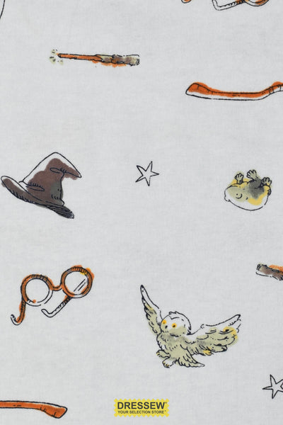 Harry Potter Flannelette Ice Blue / Multi