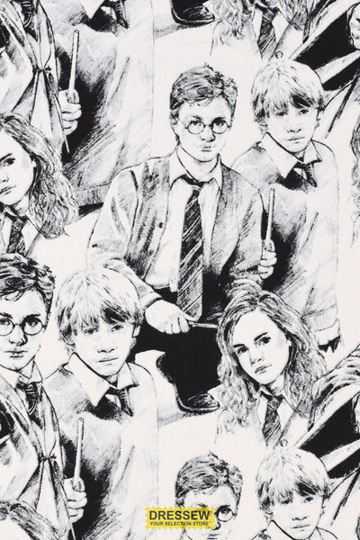 Harry Potter Line Art White