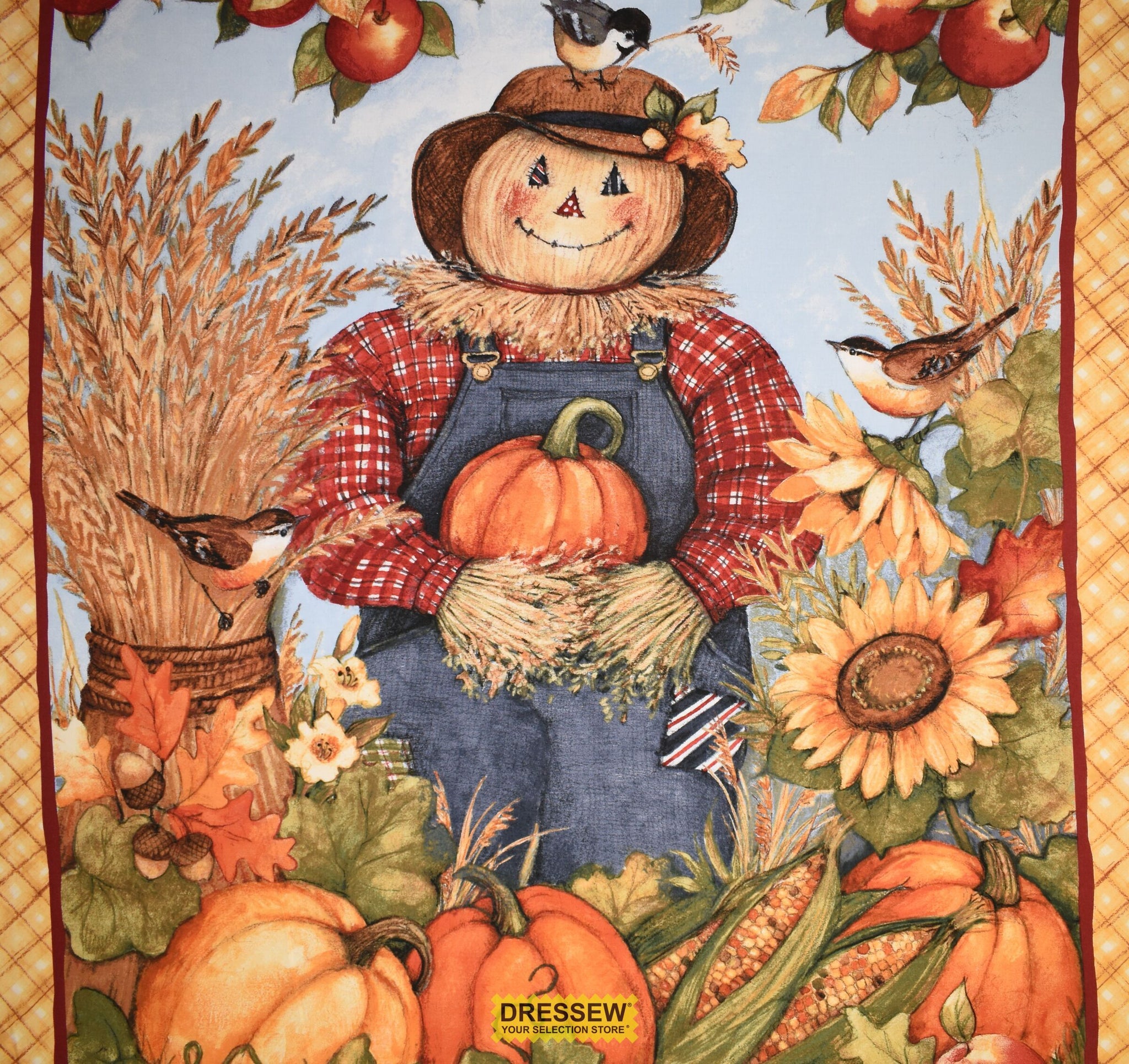 Harvest Scarecrow Panel Autumn