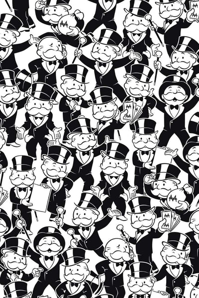 Hasbro Retro Gaming Mr. Monopoly White / Black