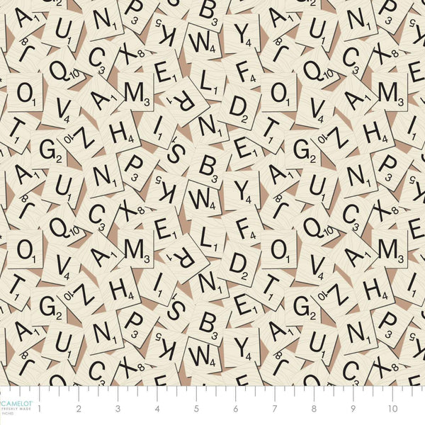 Hasbro Retro Gaming Scrabble Tiles Tan / Beige
