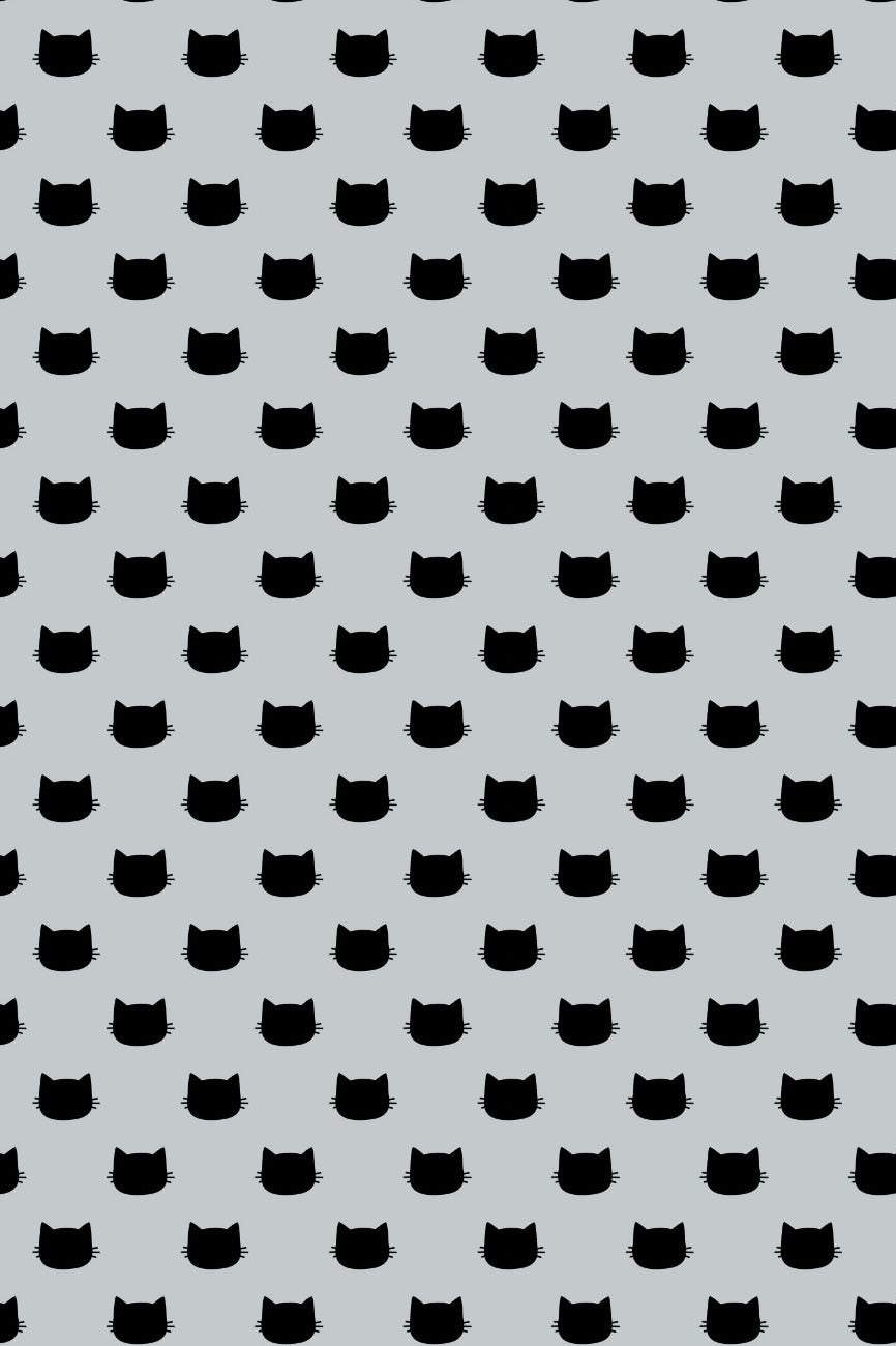 Having Fun Cat Polka Dots Light Grey