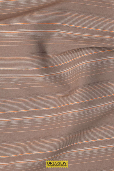 Heather Stripe Bottomweight Mud / Orange