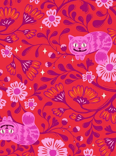 Hello Alice Cheshire Cats By Sarah Watts Of Ruby Star Society For Moda Ruby