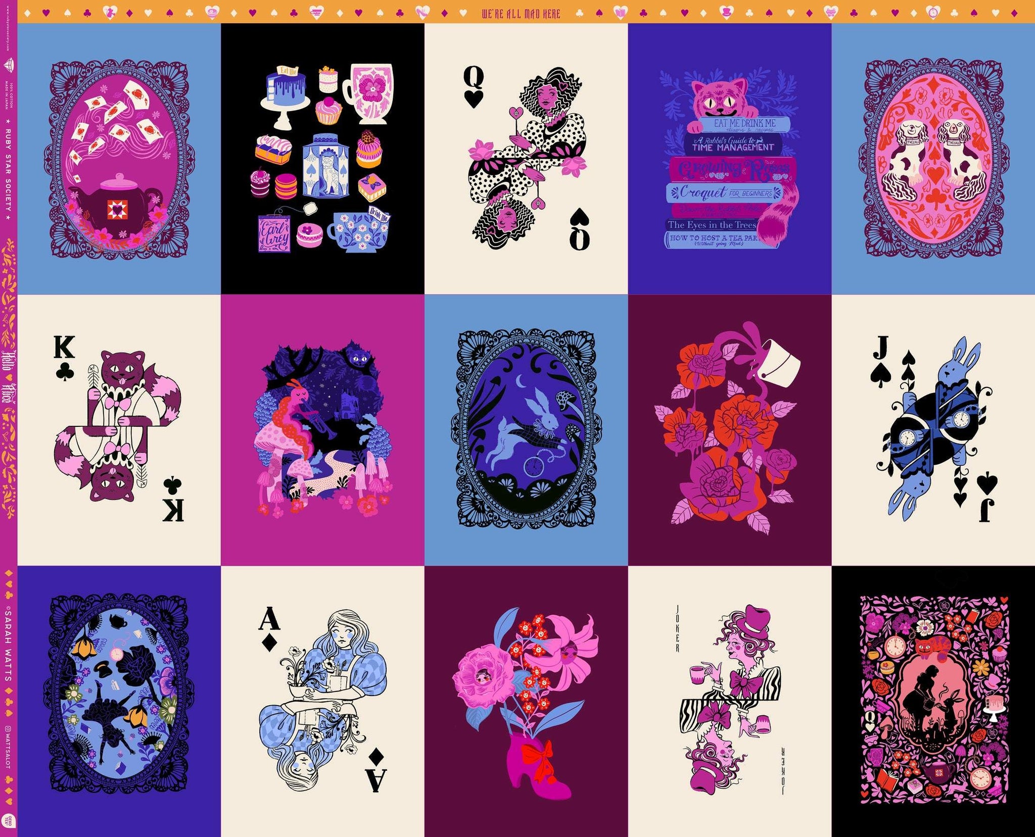 Hello Alice Panel By Sarah Watts Of Ruby Star Society For Moda Multi