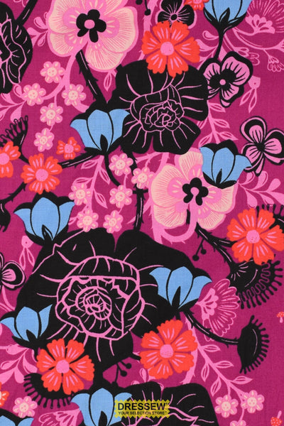 Hello Alice Rabbit Hole Damask By Sarah Watts Of Ruby Star Society For Moda Berry