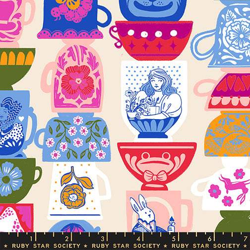 Hello Alice Tea Party By Sarah Watts Of Ruby Star Society For Moda Shell