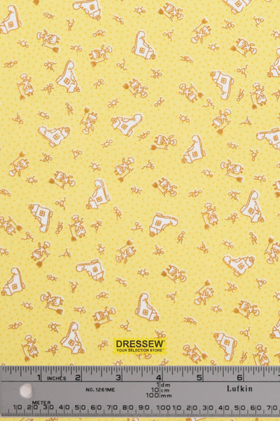 Henry Glass Nursery Rhyme Print Yellow / Multi