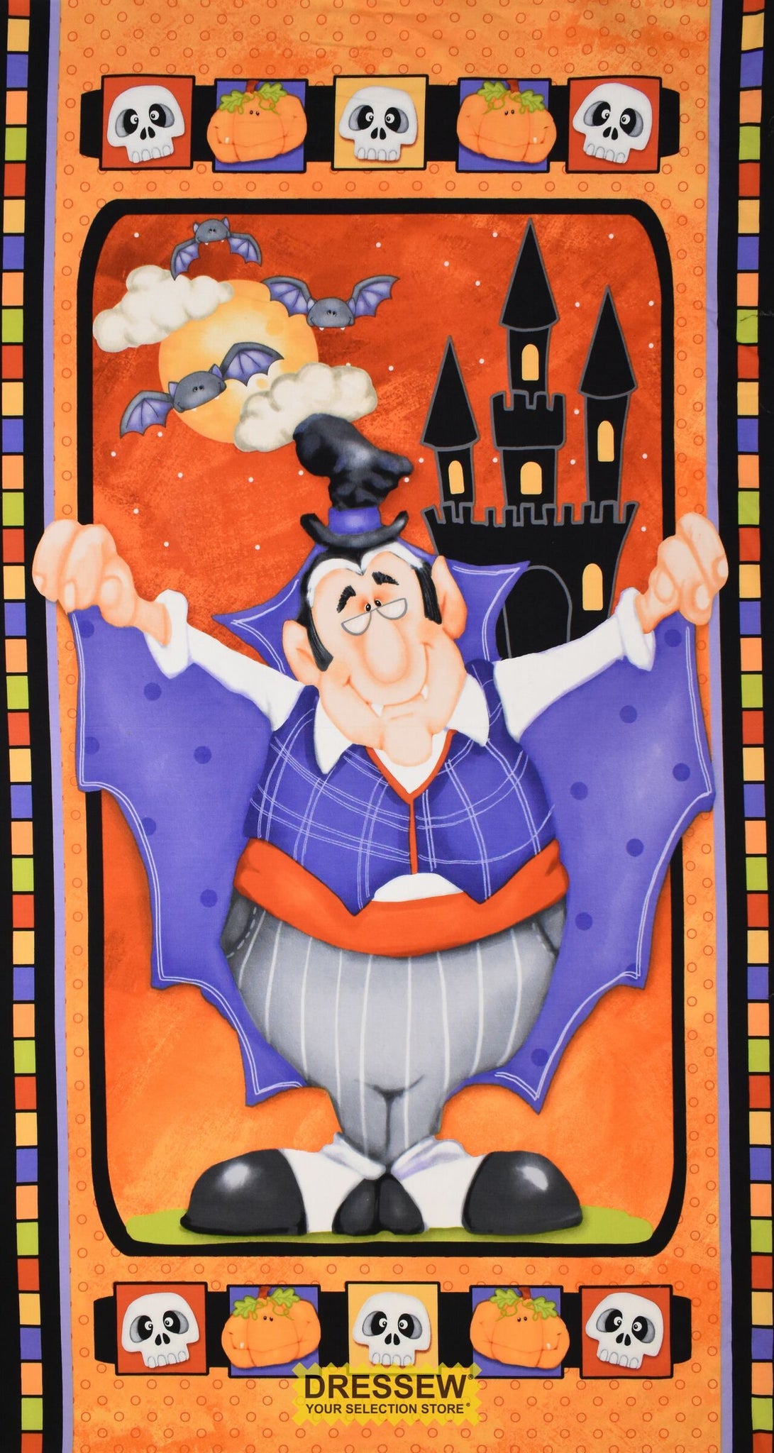 Henry Glass "The Count" Panel Orange / Multi