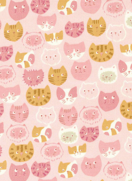 Here Kitty Kitty Allover By Stacy Iest Hsu For Moda Pink