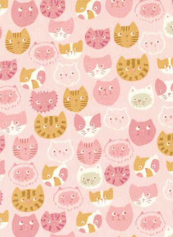 Here Kitty Kitty Allover By Stacy Iest Hsu For Moda Pink