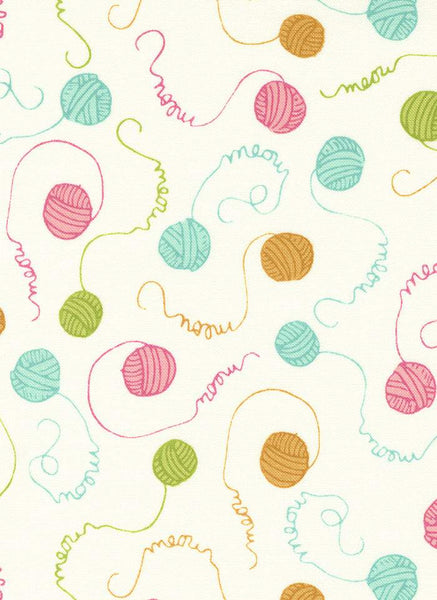 Here Kitty Kitty Meow By Stacy Iest Hsu For Moda Cream