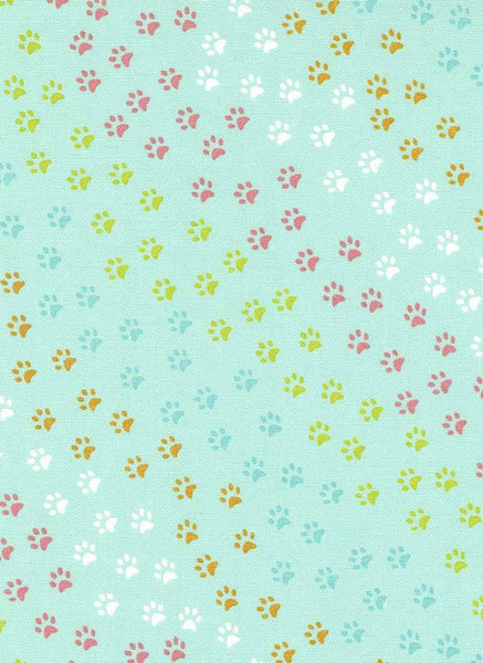Here Kitty Kitty Paws & More Paws By Stacy Iest Hsu For Moda Aqua