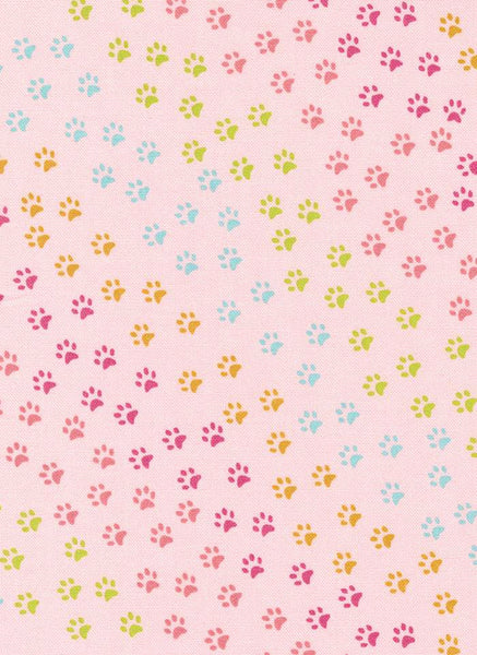 Here Kitty Kitty Paws & More Paws By Stacy Iest Hsu For Moda Pink