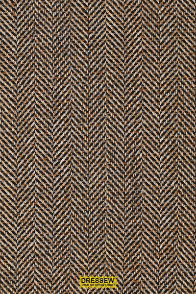 Herringbone Coating Black / Tan / Ecru